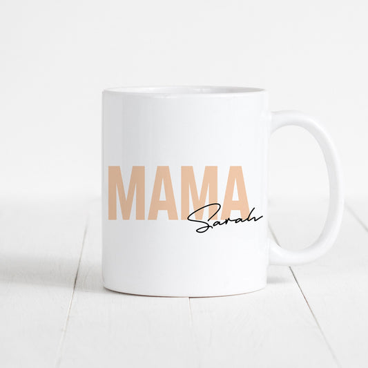 Mama Tasse Keramik Personalisiert mit Namen Verschiedene Farben Mutter Geschenk Geburtstag Muttertag Muttertagsgeschenk