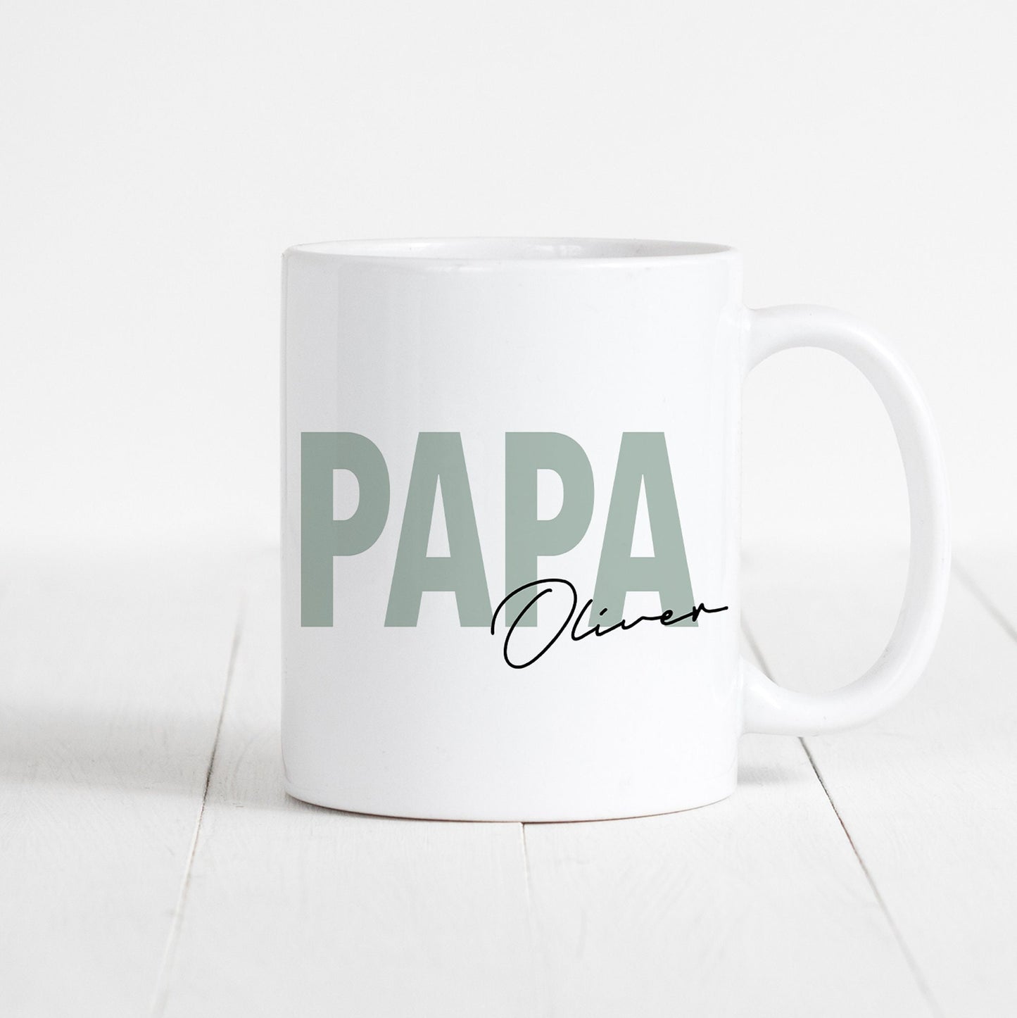 Papa Tasse Keramik Personalisiert mit Namen Verschiedene Farben Vater Geschenk Geburtstag Vatertag Vatertagsgeschenk