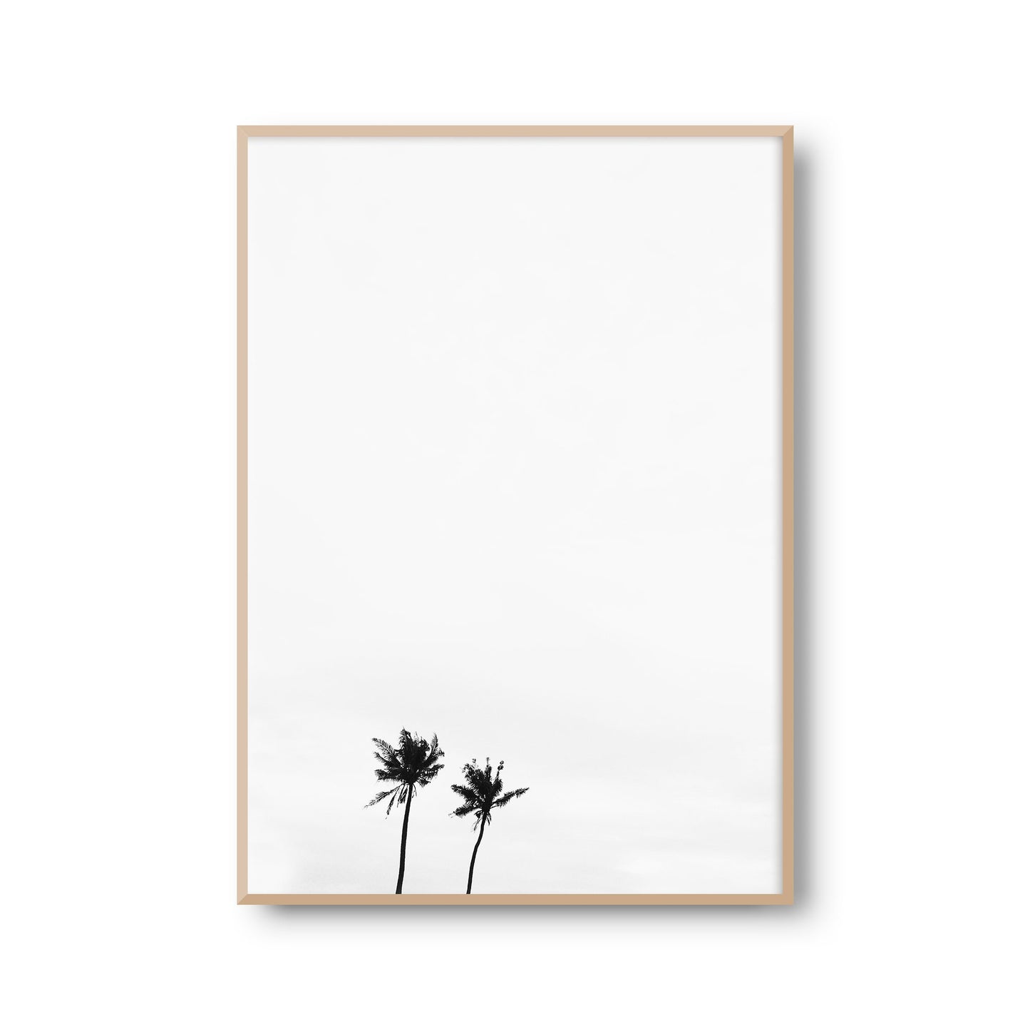 Fotoposter "2 Palmen" Palmenblätter Palme Fotokunst Fotografie Poster Fotoprint Kunstdruck Bild Wanddeko Foto Wandbild Kunst (OHNE RAHMEN)