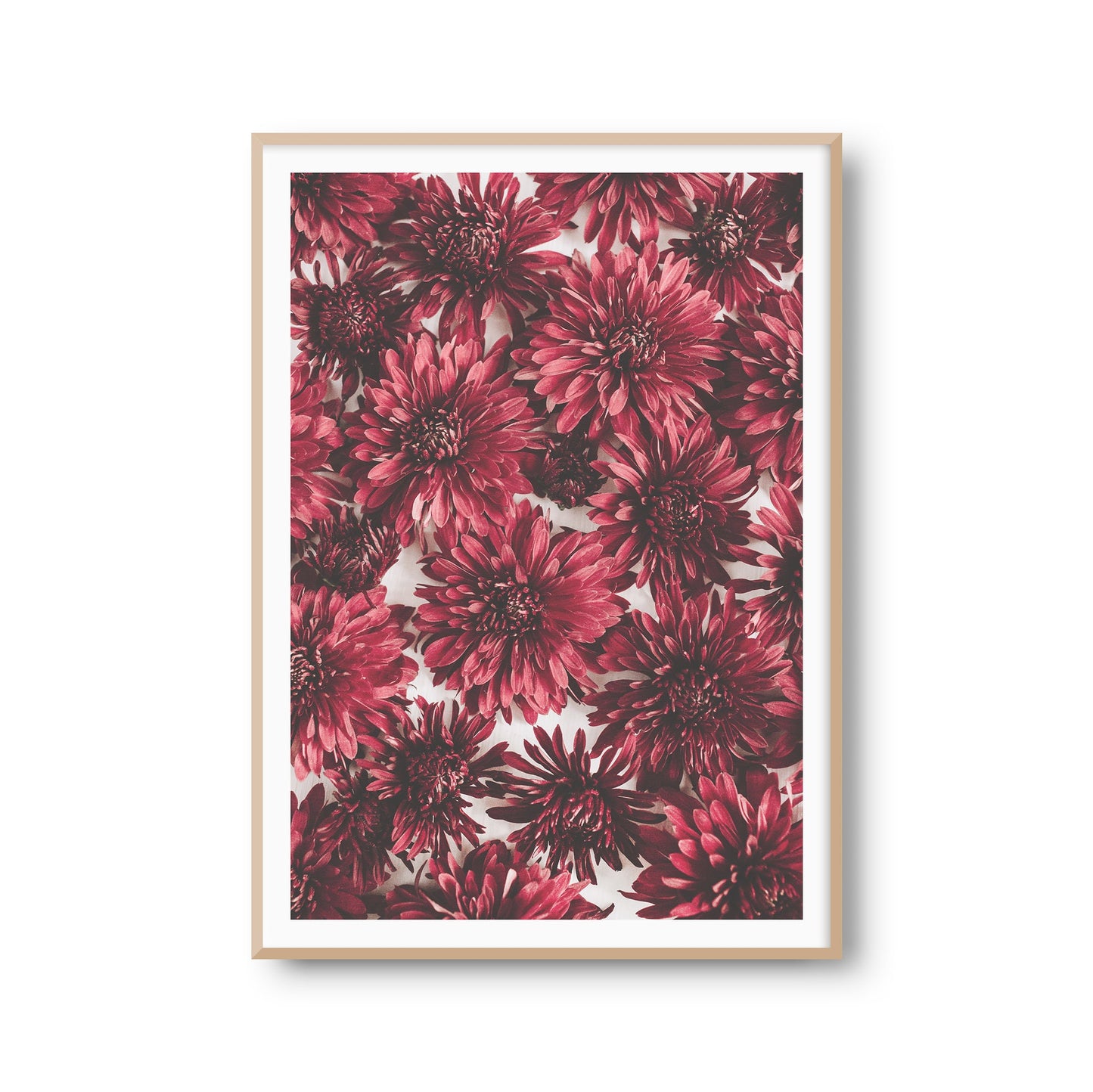 Wanddeko Poster "Rote Blüten" Blumen Fotoprint Kunstdruck Bild Fotografie Print Wandbild Kunstdruck (OHNE RAHMEN)