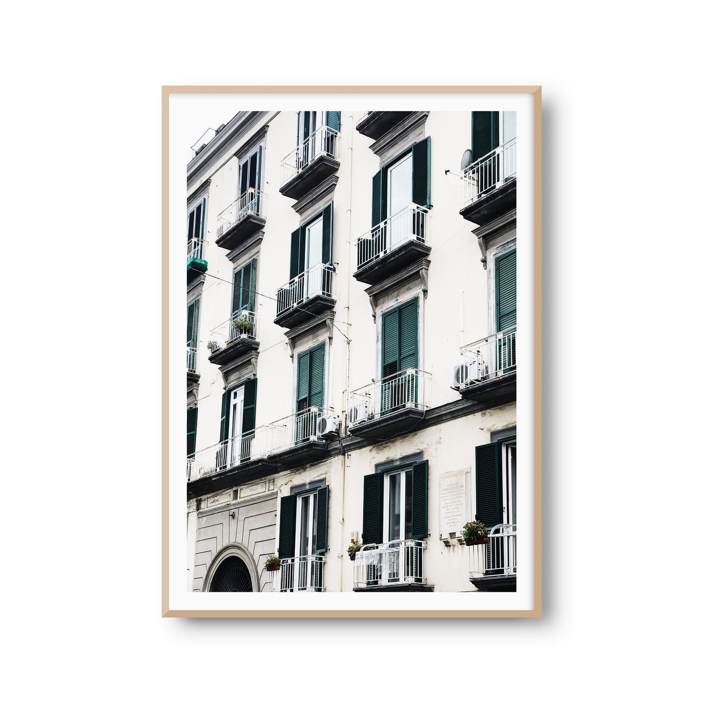 Wanddeko Poster "Haus mit Balkone" Architektur Fotoprint Kunstdruck Bild Fotografie Print Wandbild Kunstdruck (OHNE RAHMEN)