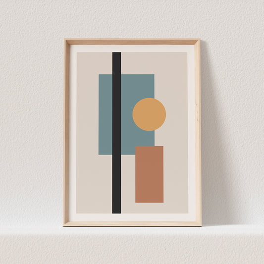 Minimalistisches Poster Boho Wanddekoration Abstraktes Bild Farbig (OHNE RAHMEN)