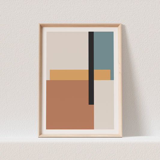 Minimalistisches Poster Boho Wanddekoration Abstraktes Bild Farbig (OHNE RAHMEN)