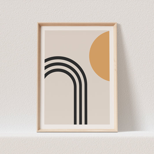 Minimalistisches Poster Boho Wanddekoration Abstraktes Bild Farbig (OHNE RAHMEN)