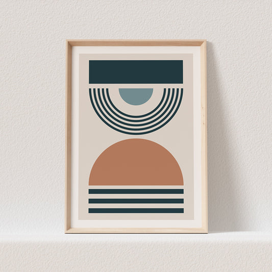Minimalistisches Poster Boho Wanddekoration Abstraktes Bild Farbig (OHNE RAHMEN)
