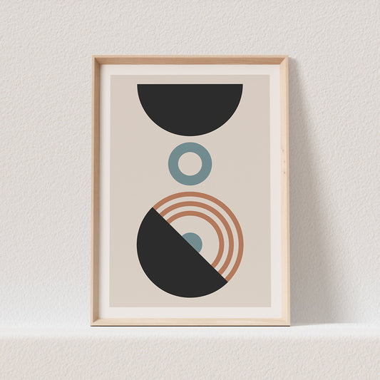 Minimalistisches Poster Boho Wanddekoration Abstraktes Bild Farbig (OHNE RAHMEN)