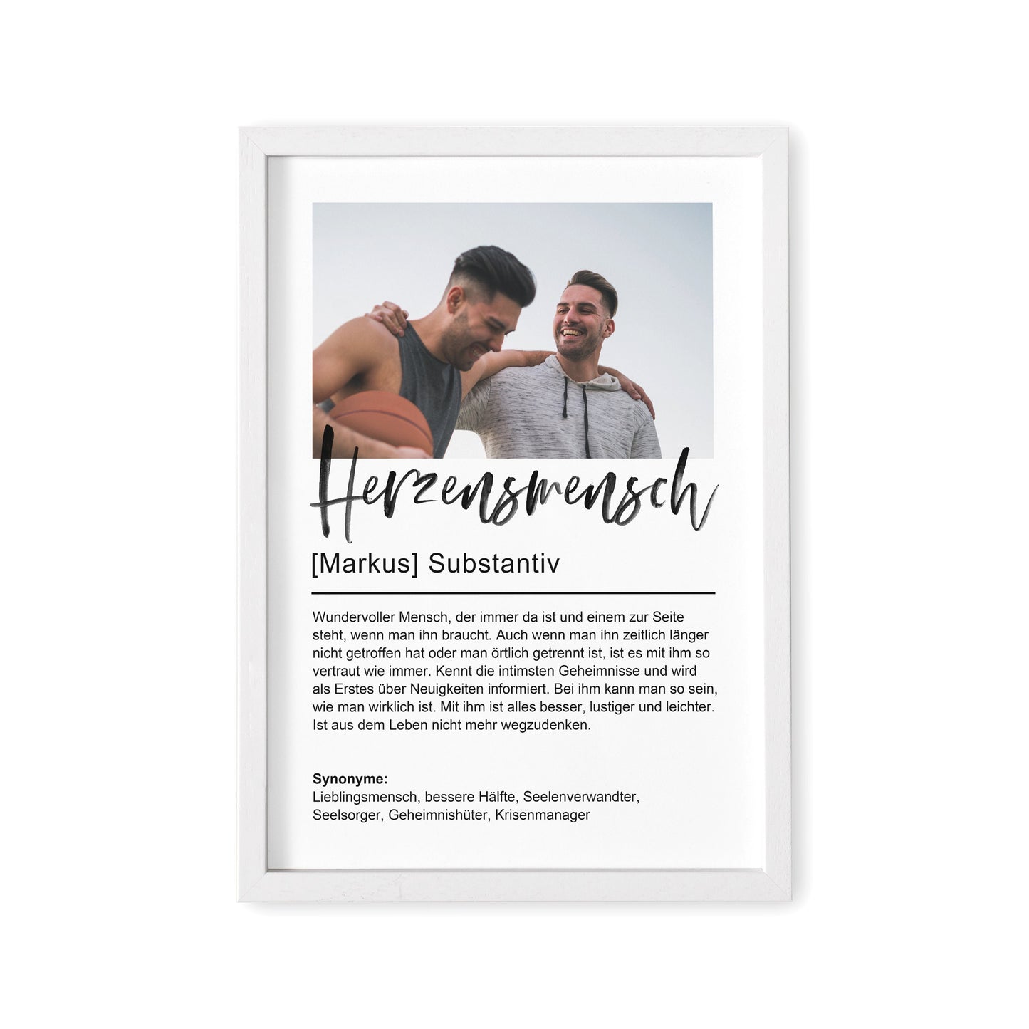 Beste Freundin Geschenk Herzensmensch Personalisierbares Bild Mit Foto Freundschaft