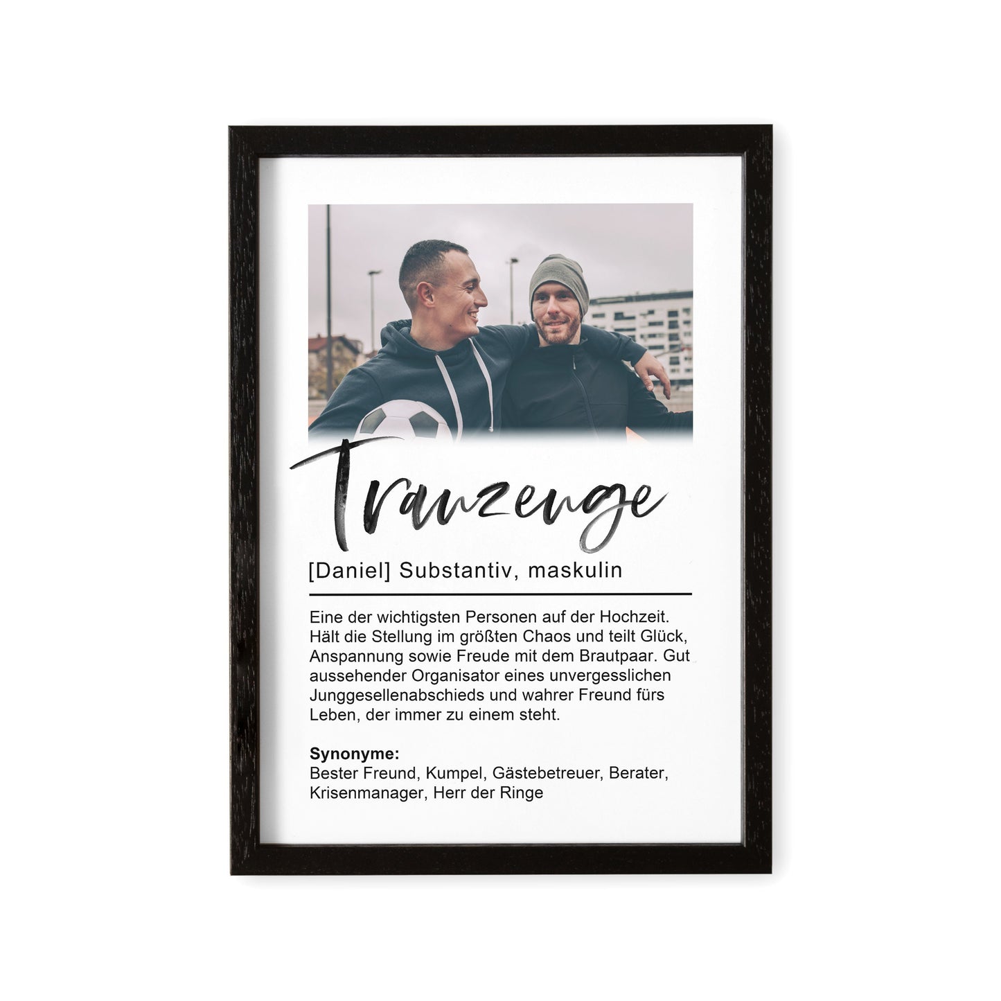 Trauzeuge Fragen Poster Bild Mit Foto Danke Geschenk