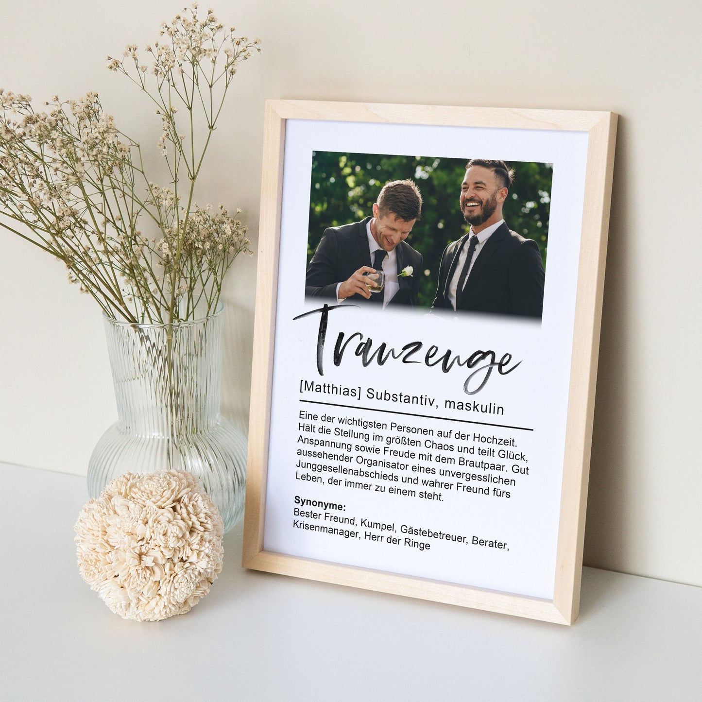 Trauzeuge Fragen Poster Bild Mit Foto Danke Geschenk