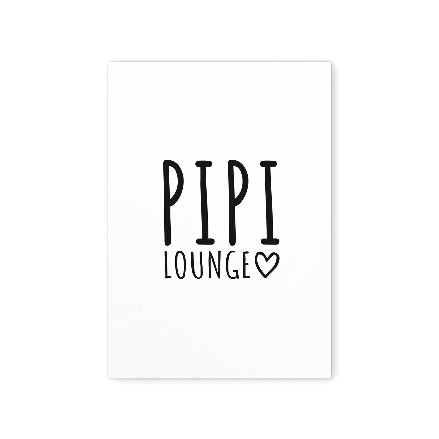 Badezimmer Deko Pipi Lounge Poster Schwarz Weiß Toilette Bild WC Schild