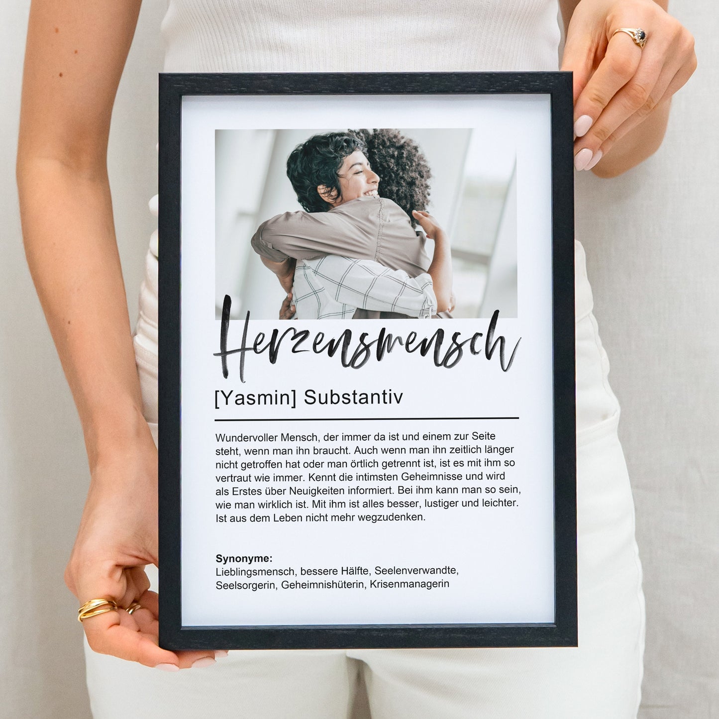Beste Freundin Geschenk Herzensmensch Personalisierbares Bild Mit Foto Freundschaft