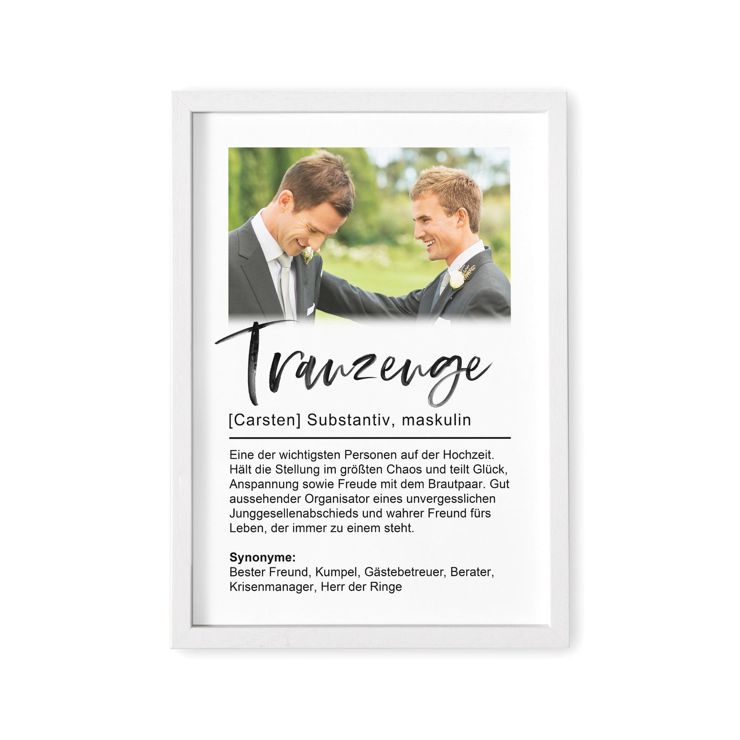 Trauzeuge Fragen Poster Bild Mit Foto Danke Geschenk
