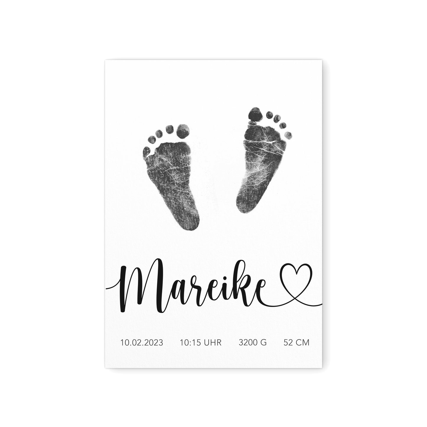 Fußabdruck Bild Personalisiertes Poster Baby Fußabdrücke