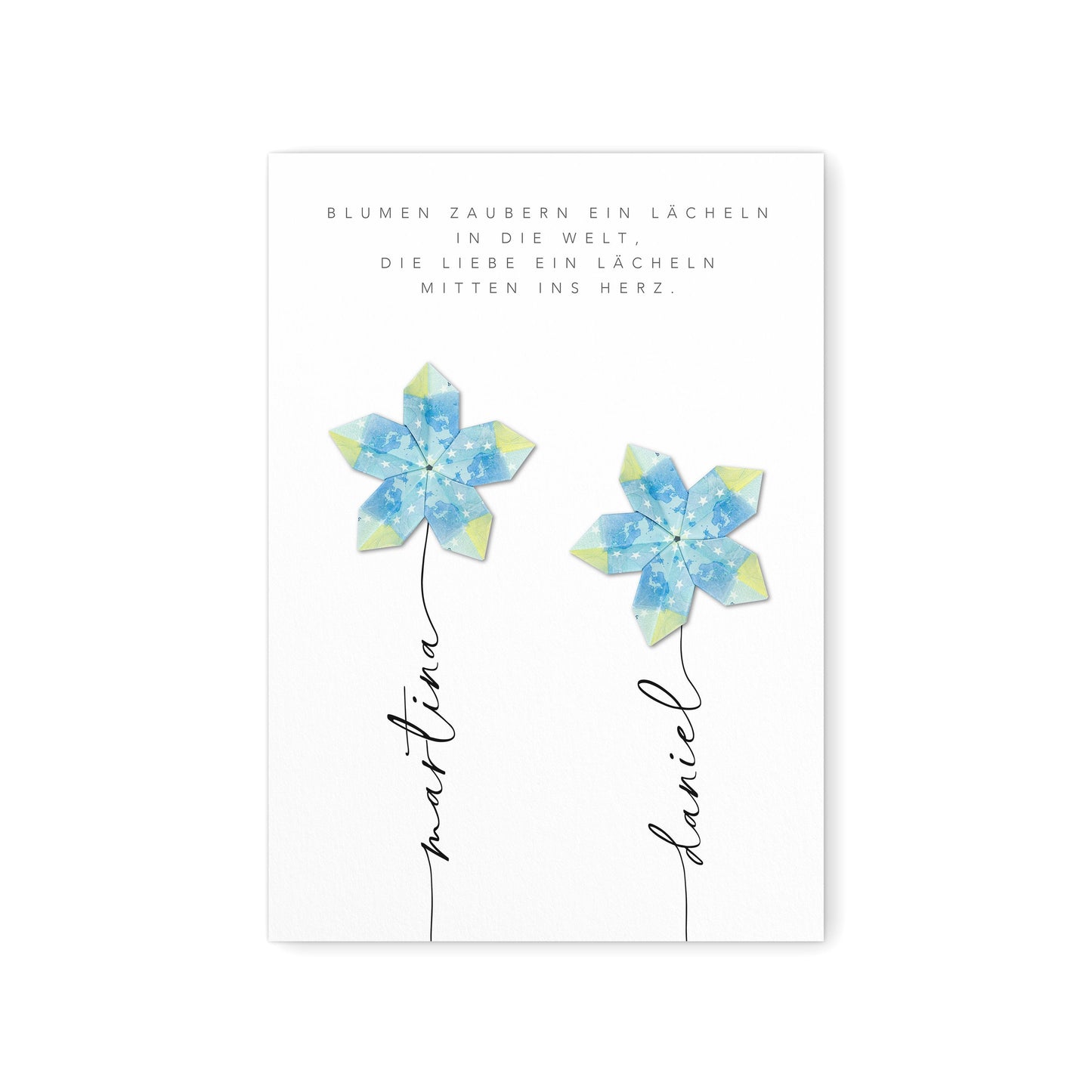 Geldgeschenk Hochzeit Blumen Bild Personalisiertes Hochzeitsgeschenk Mit Geld