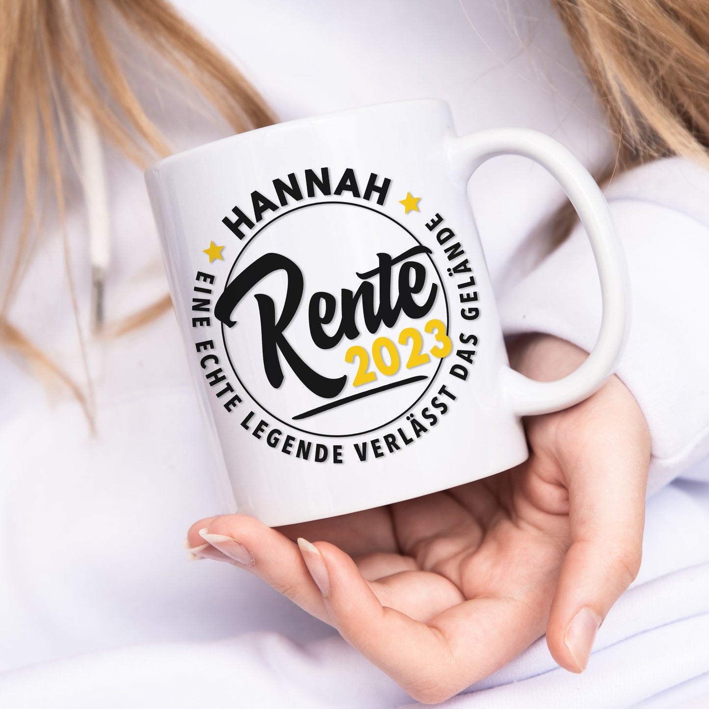 Rente 2023 Geschenk personalisierte Tasse für Mann Frau Renteneintritt Pensionierung Rentner