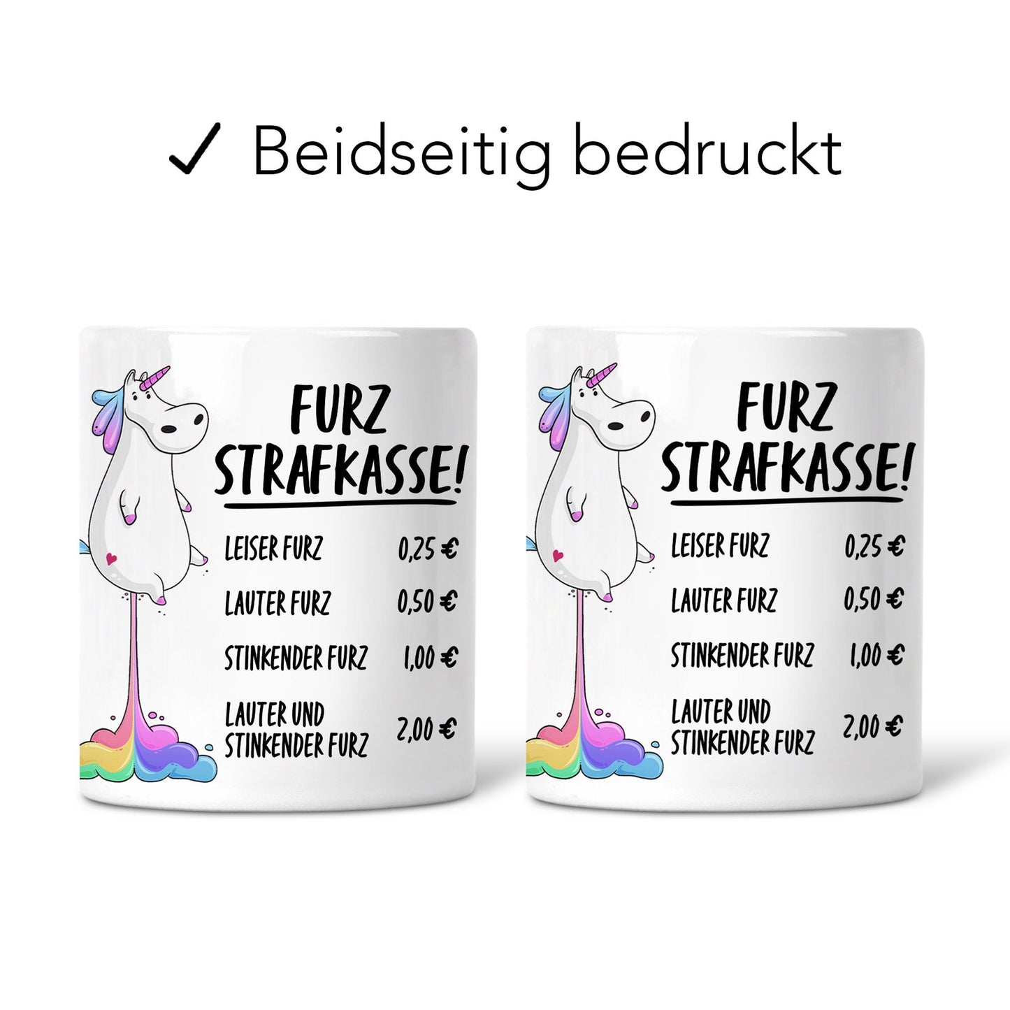 Lustige Einhorn Spardose Furzkasse Furzstrafkasse Strafkasse Furz Witziges Geschenk aus Keramik
