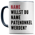 DEL MÀ Unique & Personal Keramiktasse für Patenonkel frage Willst du mein Patenonkel werden Keramiktasse 330 ml
