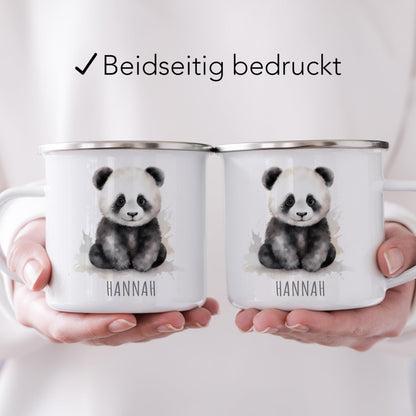 Emaille Tasse Tiere personalisiert