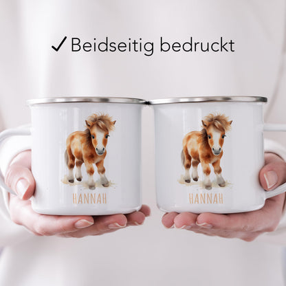 Emaille Tasse Tiere personalisiert