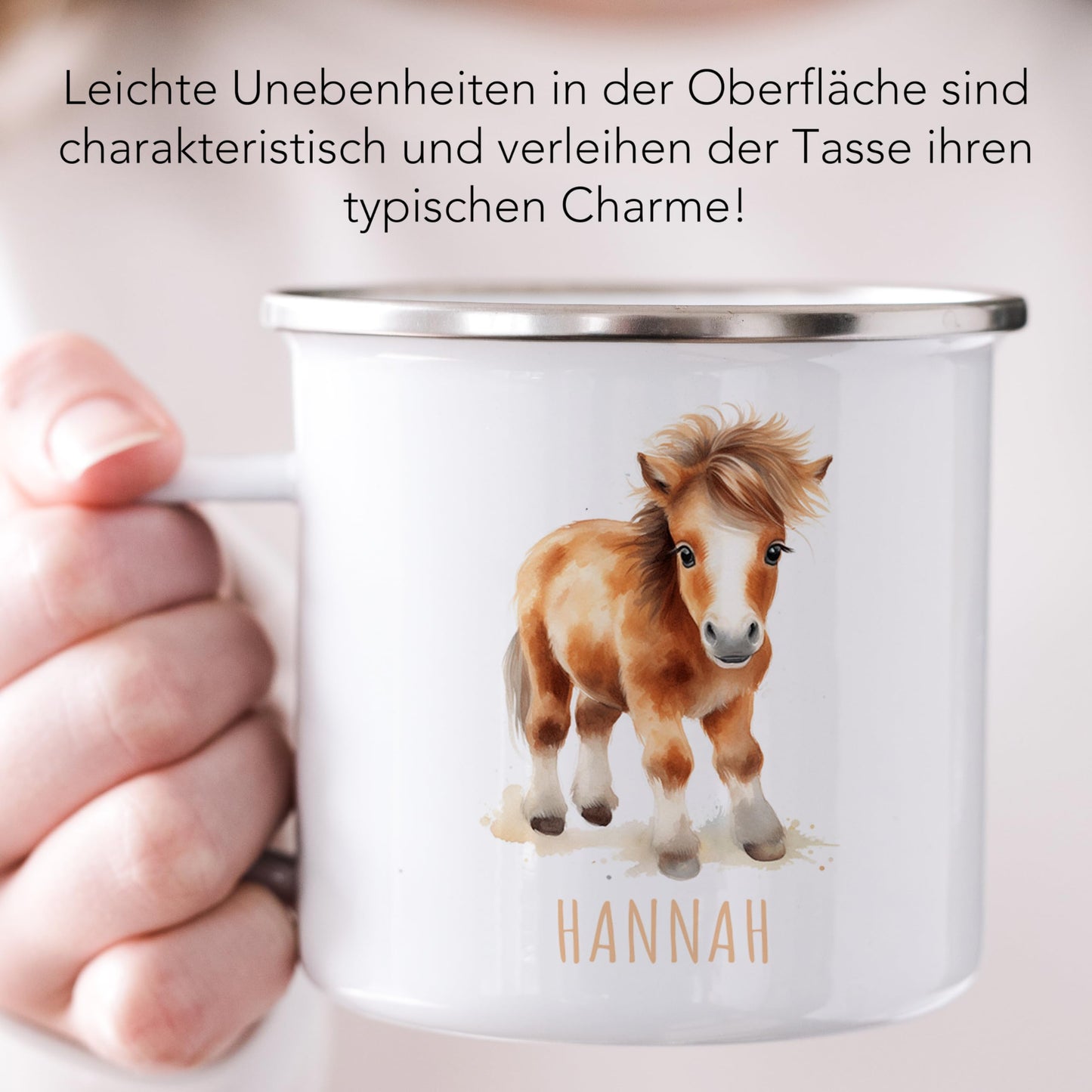 Emaille Tasse Tiere personalisiert