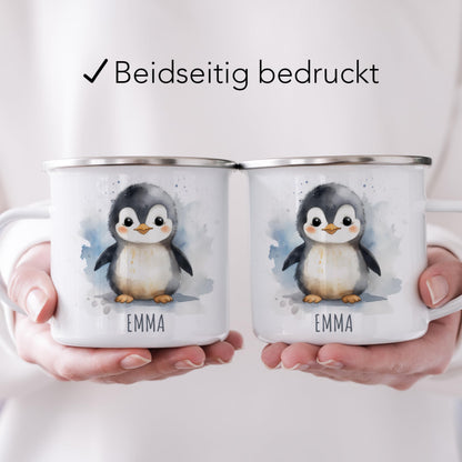 Emaille Tasse Tiere personalisiert