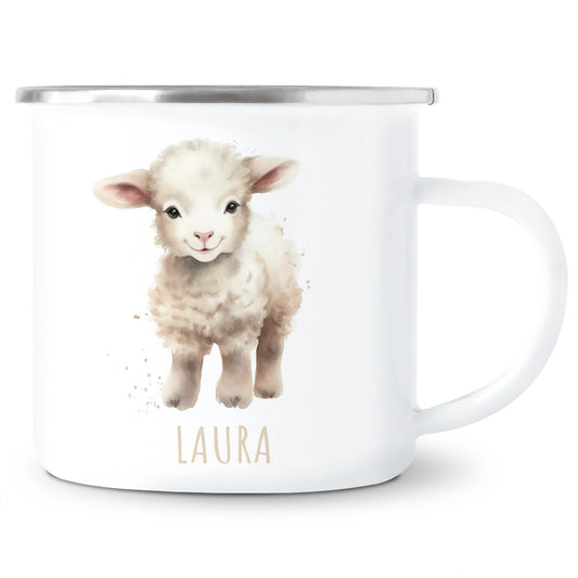 Emaille Tasse Tiere personalisiert