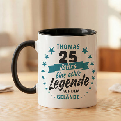 25 Jahre Jubiläum Firma Tasse mit Namen zum Dienstjubiläum Geschenk für 25 jähriges Firmenjubiläum