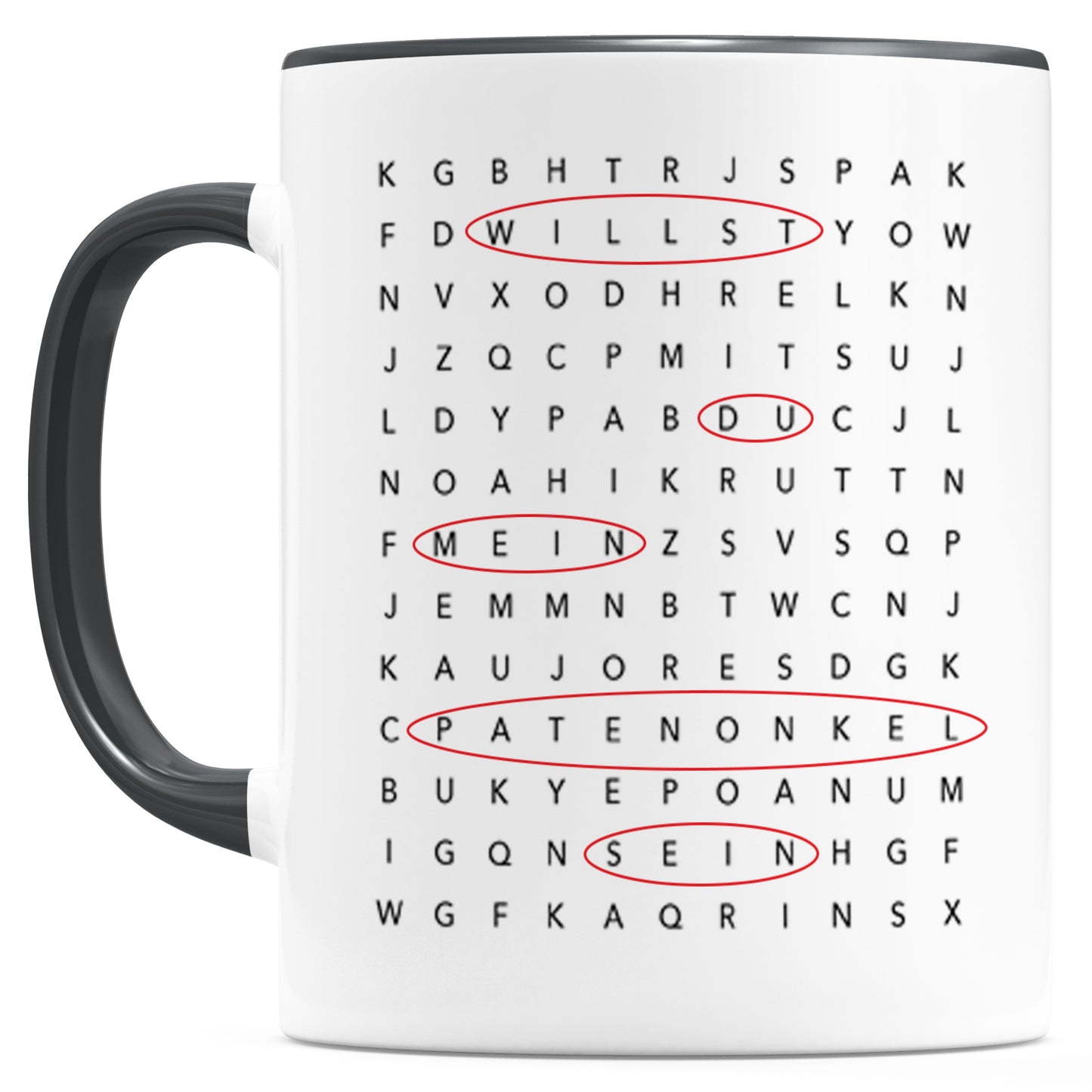 Keramiktasse für Patenonkel frage Willst du mein Patenonkel sein Keramiktasse 330 ml (Schwarz)