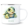 Emaille Tasse Tiere personalisiert