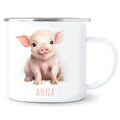 Emaille Tasse Tiere personalisiert
