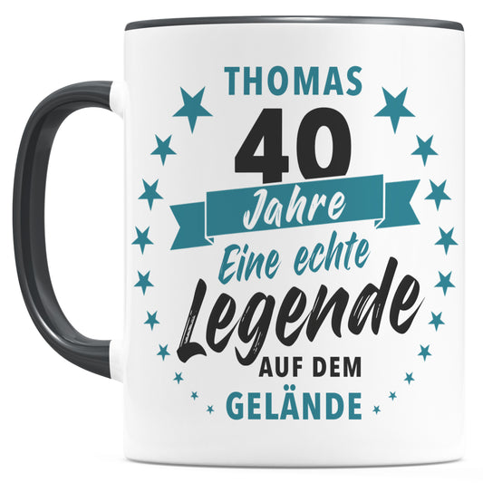 40 Jahre Jubiläum Firma Tasse mit Namen zum Dienstjubiläum Geschenk für 40 jähriges Firmenjubiläum