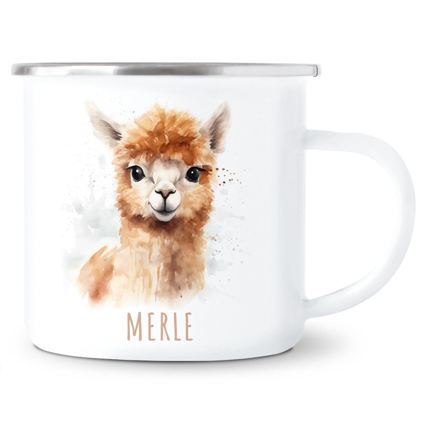 Emaille Tasse Tiere personalisiert