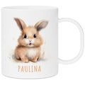 Bruchsichere Kindertasse leichte Kunststoff Tasse mit Henkel für Kindergarten, Hase