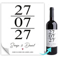 Flaschenetiketten zur Hochzeit personalisiert Hochzeitsgeschenk Wein Geschenk | Digitaler Download PDF Datei