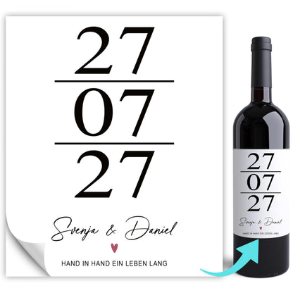 Flaschenetiketten zur Hochzeit personalisiert Hochzeitsgeschenk Wein Geschenk | Digitaler Download PDF Datei