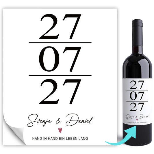 Flaschenetiketten zur Hochzeit personalisiert Hochzeitsgeschenk Wein Geschenk | Digitaler Download PDF Datei