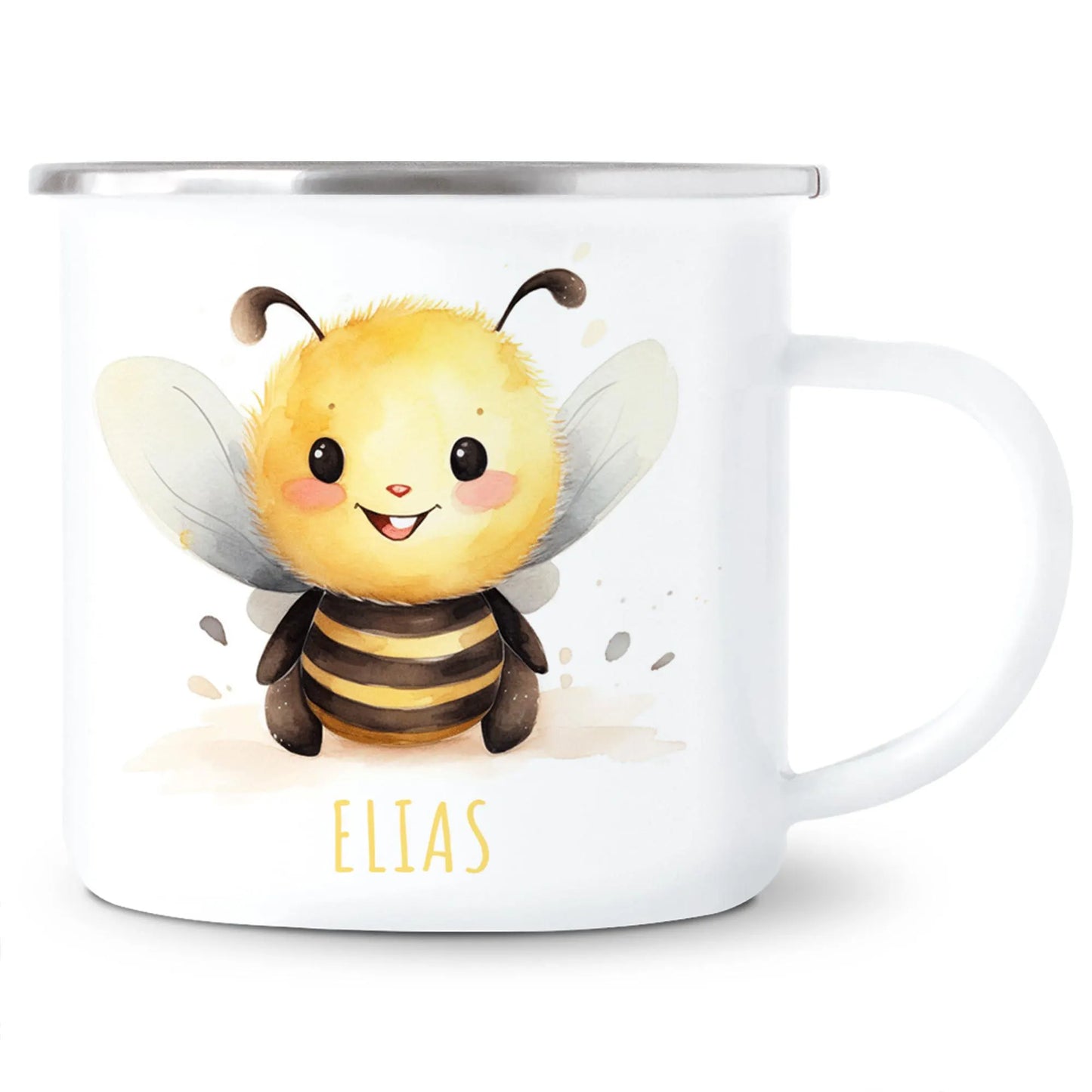 Emaille Tasse Tiere personalisiert
