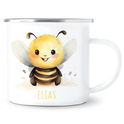 Emaille Tasse Tiere personalisiert