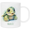 Bruchsichere Kindertasse leichte Kunststoff Tasse mit Henkel für Kindergarten, Schildkröte