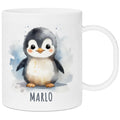Bruchsichere Kindertasse leichte Kunststoff Tasse mit Henkel für Kindergarten, Pinguin
