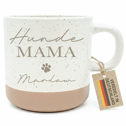 Hundemama Tasse Steingut Hund personalisiertes Geschenk für Hundebesitzer