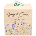Geldgeschenk zur Hochzeit personalisierte Spardose aus Holz Hochzeitsgeschenk für Brautpaar Geld Geschenk