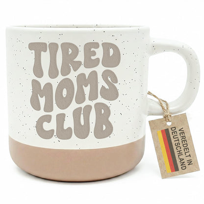 Hot Moms Club Mama Steingut Tasse Muttertagsgeschenk mit Gravur Sohn Tochter Mutter Geschenk zum Muttertag Kaffeebecher Kaffeetasse