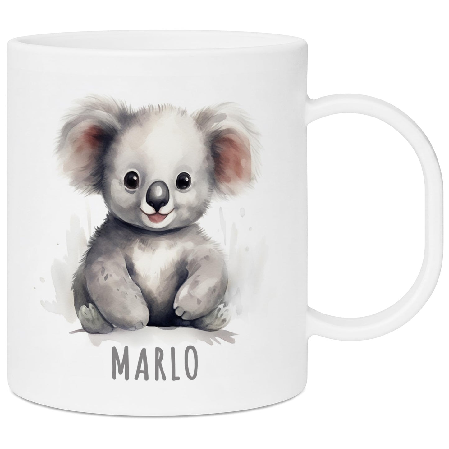 Bruchsichere Kindertasse leichte Kunststoff Tasse mit Henkel für Kindergarten, Koala