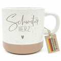Schwesterherz Steingut Tasse Schwester Geschenk Geburtstag Lieblingsschwester Kaffeebecher Kaffeetasse Teetasse