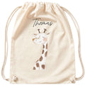 Giraffe Turnbeutel für Kinder personalisierter Sportbeutel für den Kindergarten Stoffbeutel mit Kordelzug