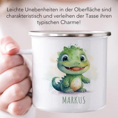 Emaille Tasse Tiere personalisiert