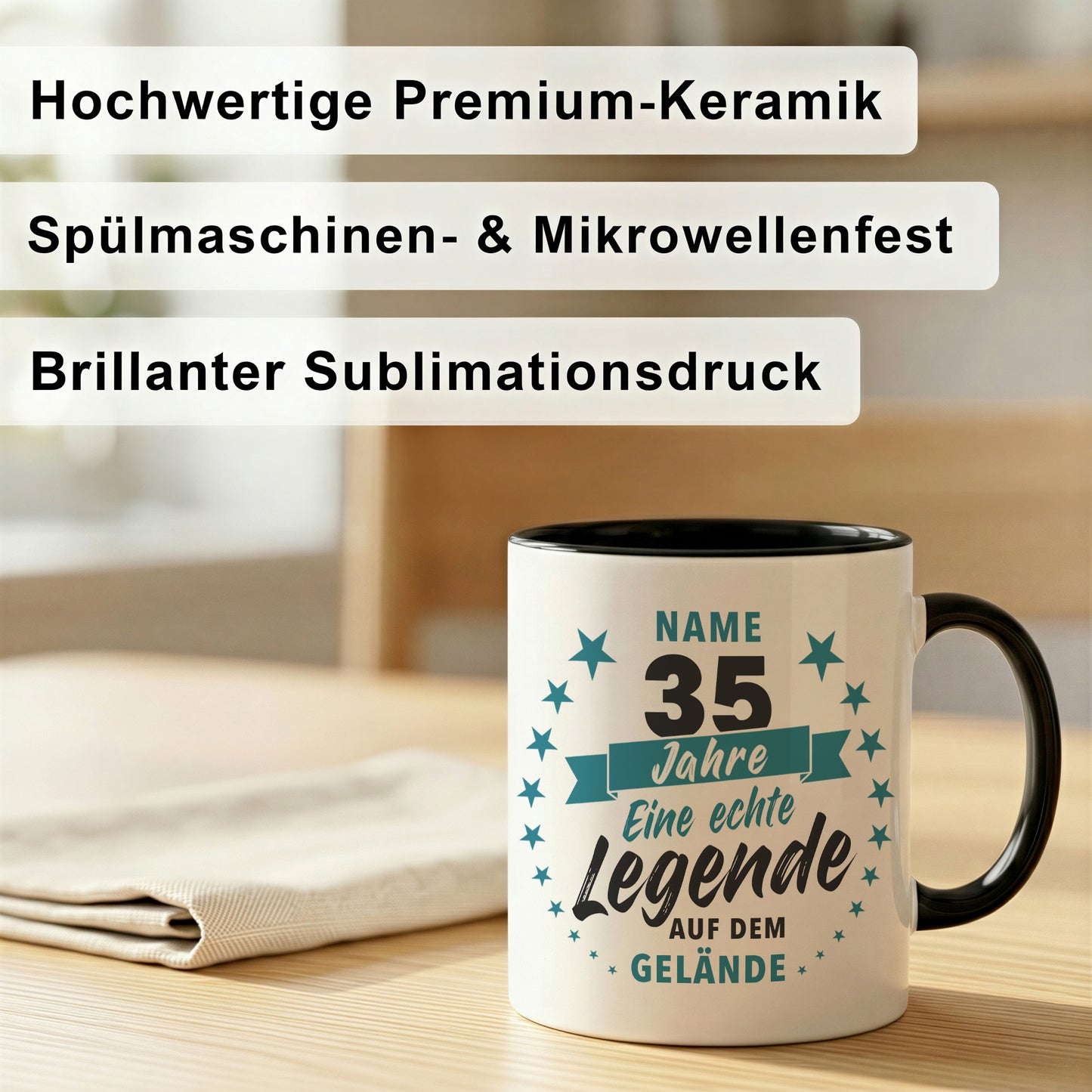35 Jahre Jubiläum Firma Tasse mit Namen zum Dienstjubiläum Geschenk für 35 jähriges Firmenjubiläum