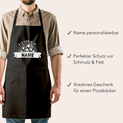 Pizza Schürze personalisiert Kochschürze für Pizzabäcker Pizzeria Geschenk