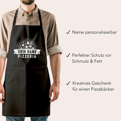 Pizza Schürze personalisiert Kochschürze für Pizzabäcker Pizzeria Geschenk